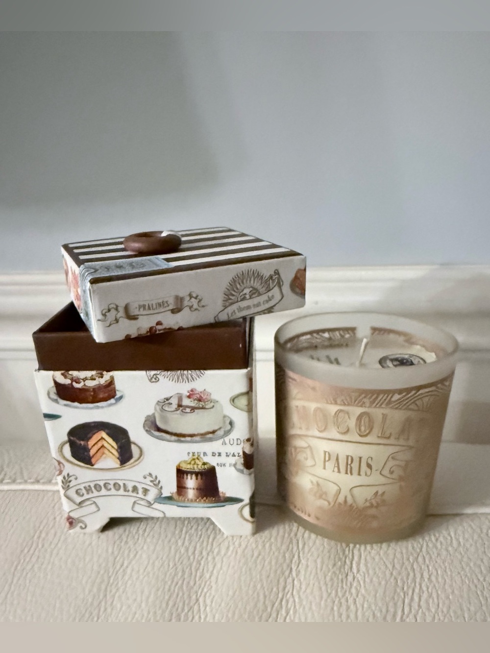 Michel Design Works Chocolate-Themed Trinket Box & Scented Candle Set